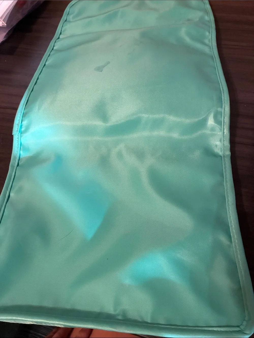 Trina Aqua Fold-Over Hanging Travel Cosmetic Bag Mint Green